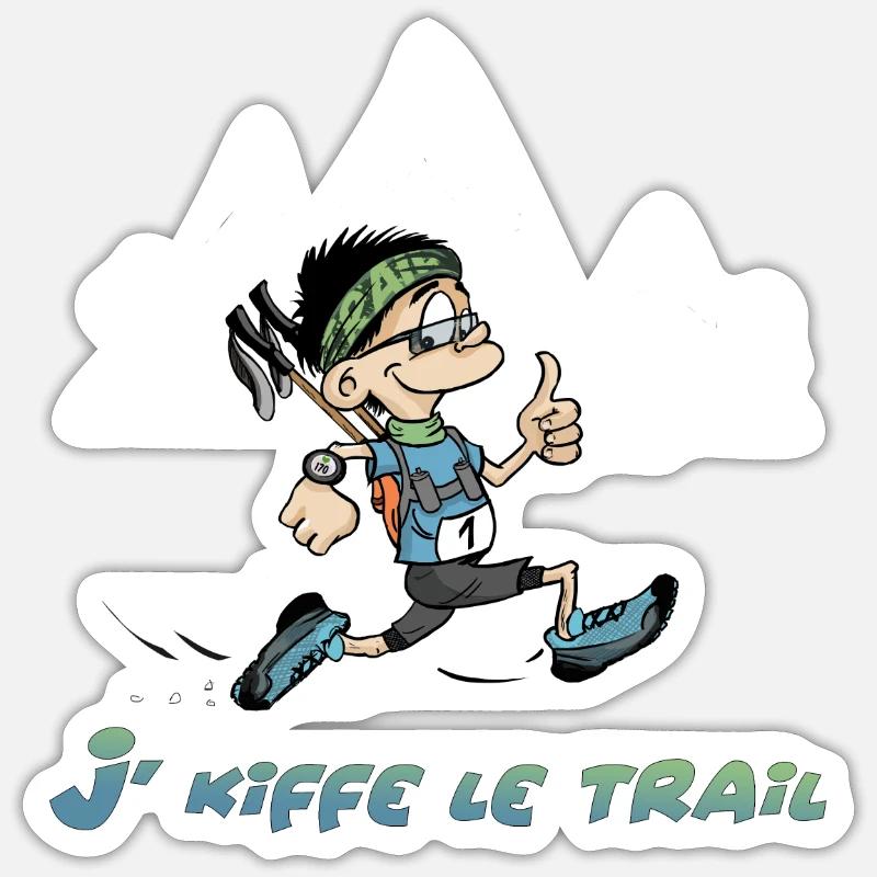 Super Tracker Ich mag den Trail - Sticker Größe S (10 x 10 cm) - Mattweiß