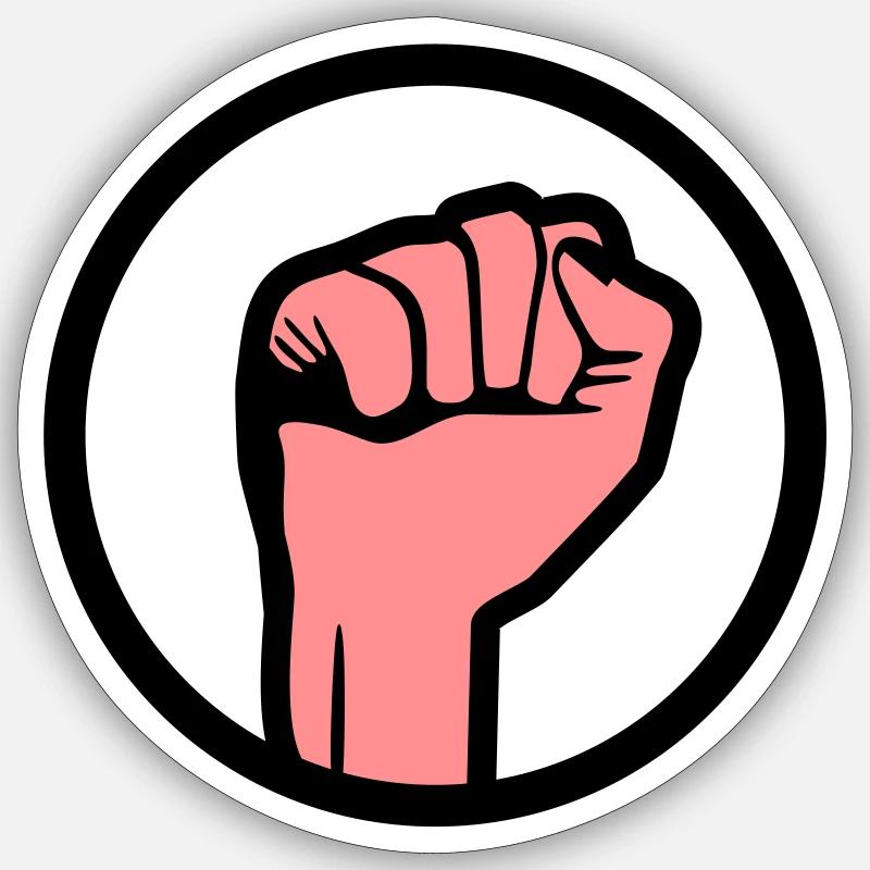 Faust, Demonstration, Protest Sticker Größe S (10 x 10 cm)