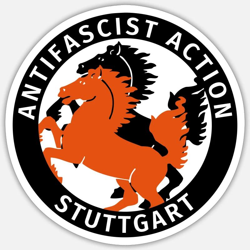 Action antifasciste Stuttgart Antifa Stuggi Sticker taille S (10 x 10 cm)
