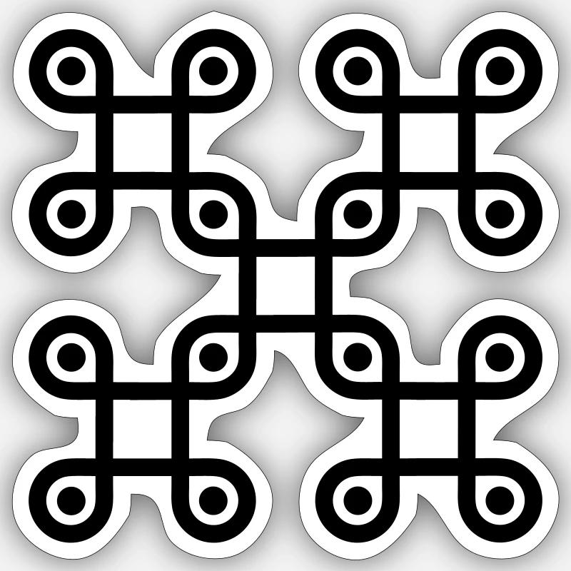 INFINITY LOOP - symbol continuity & wisdom I - Sticker size S (10 x 10 cm) - white matte