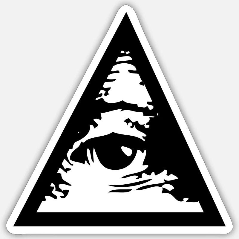 Triangle - Sticker size S (10 x 10 cm) - white matte