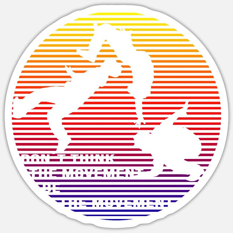 Parkour backflip - Sticker size S (10 x 10 cm) - white matte