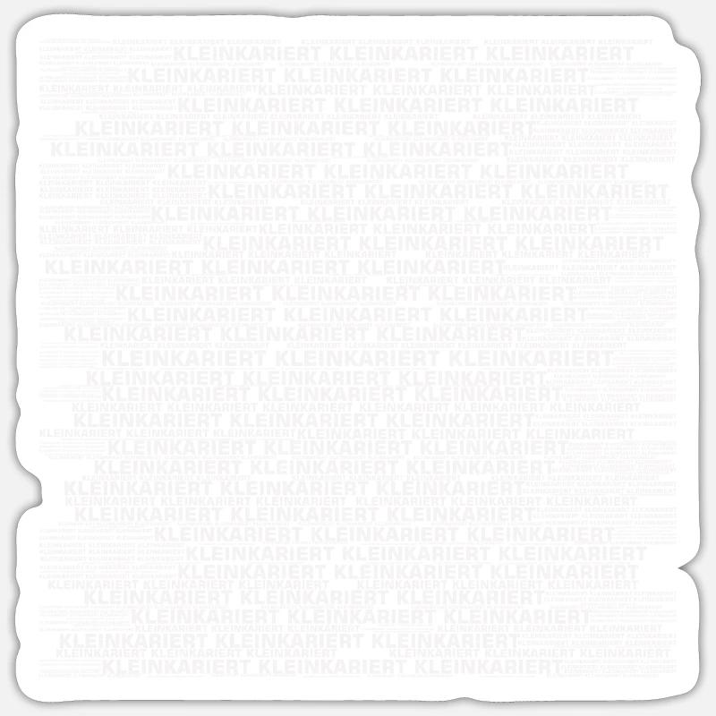 SMALL CHECKED white Sticker size S (10 x 10 cm)