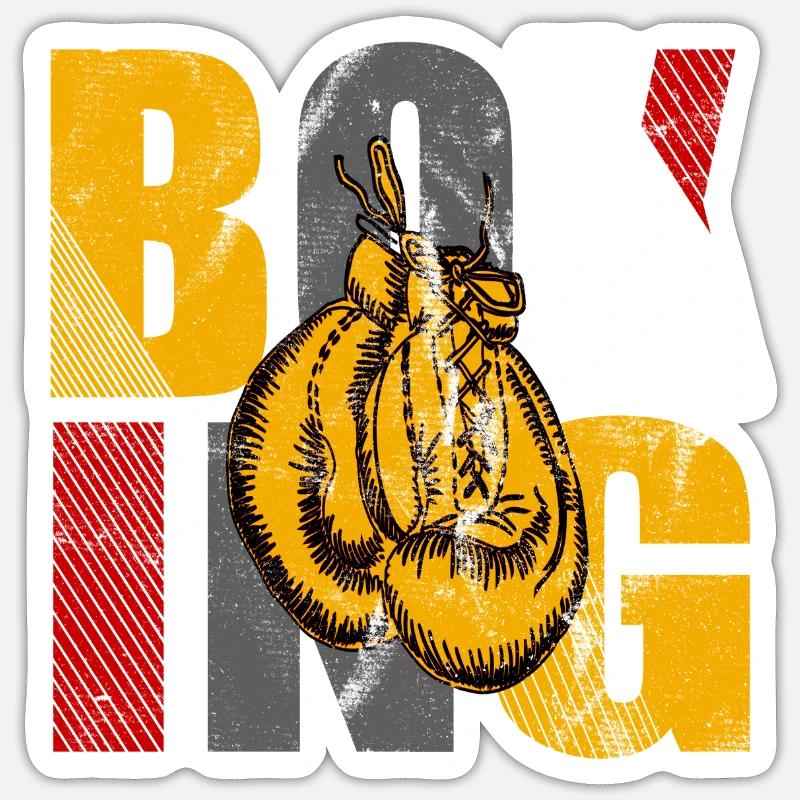 Boxe gants de boxe boxe boxe arts martiaux Sticker taille S (10 x 10 cm)