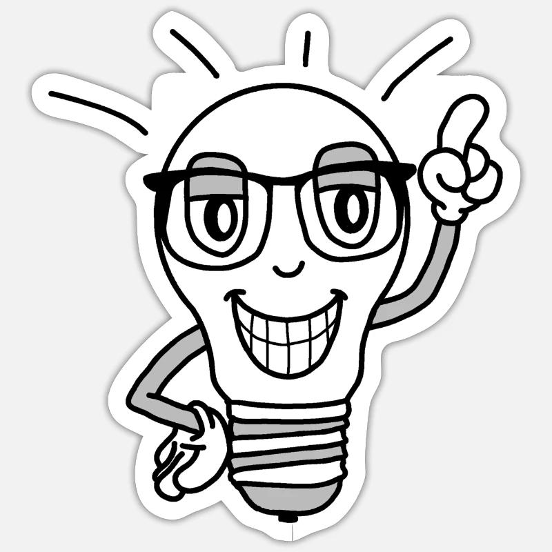 light bulb Sticker size S (10 x 10 cm)