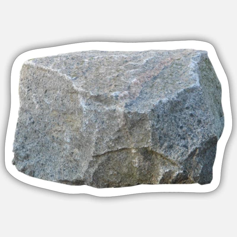 Stein klein / Geschenk Geschenkidee Sticker Größe S (10 x 10 cm)