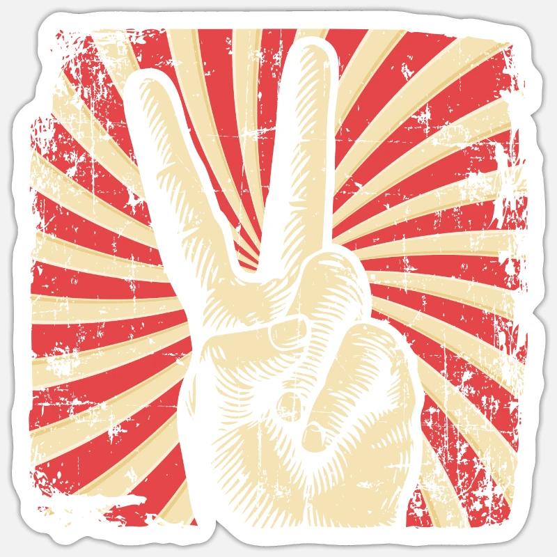 Peace Peace Movement - Sticker size S (10 x 10 cm) - white matte