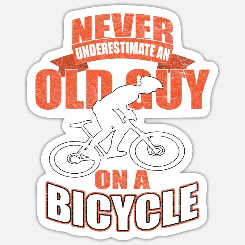 Vélo Cyclisme Vélo - Sticker taille S (10 x 10 cm) - blanc mat