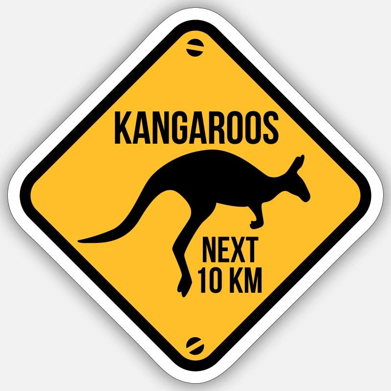Australia - Australien - Sticker Größe S (10 x 10 cm) - Mattweiß