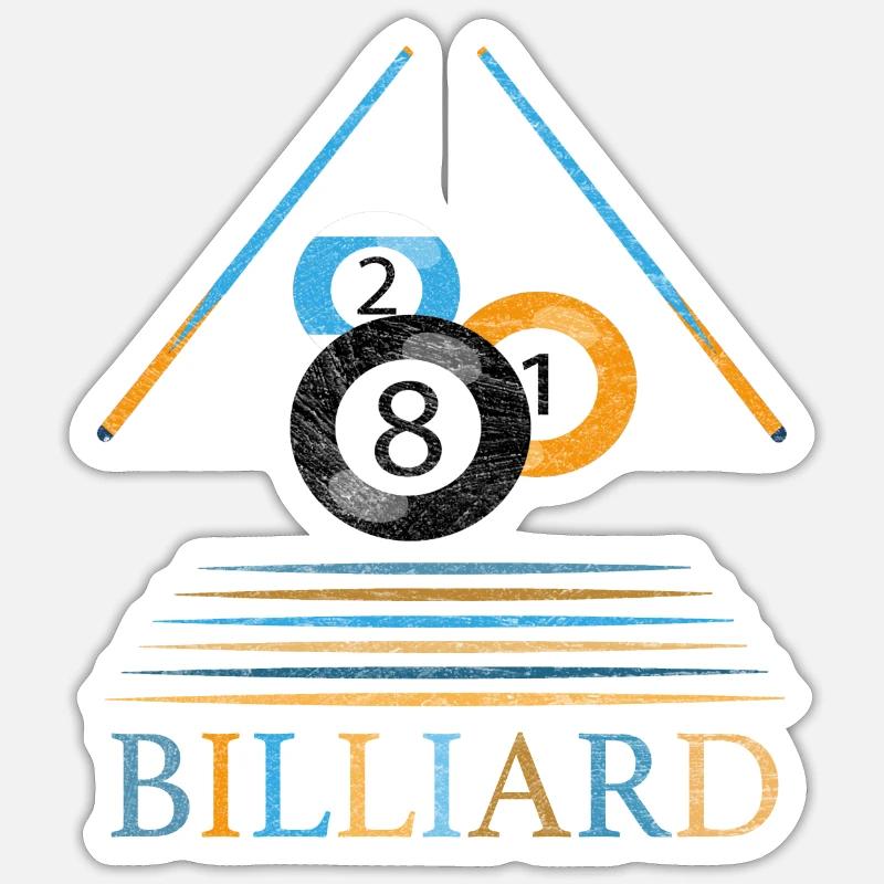 Billard billard snooker queue billiard 8-Ball Sticker taille S (10 x 10 cm)