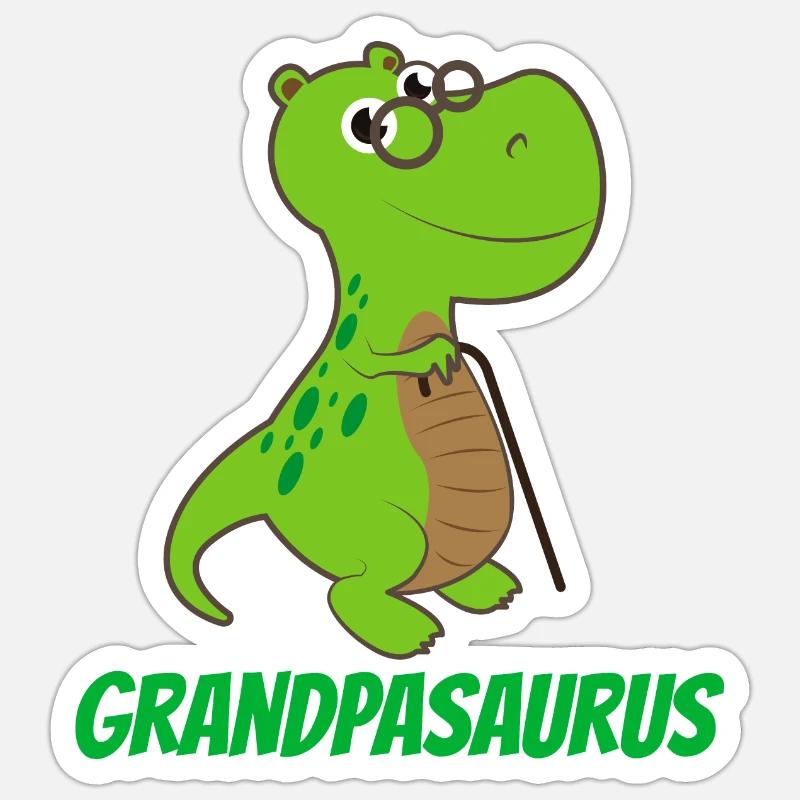 Opasaurus - Gift Idea - Sticker size S (10 x 10 cm) - white matte