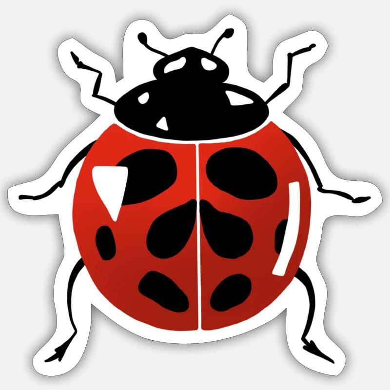 ladybug - Sticker size S (10 x 10 cm) - white matte