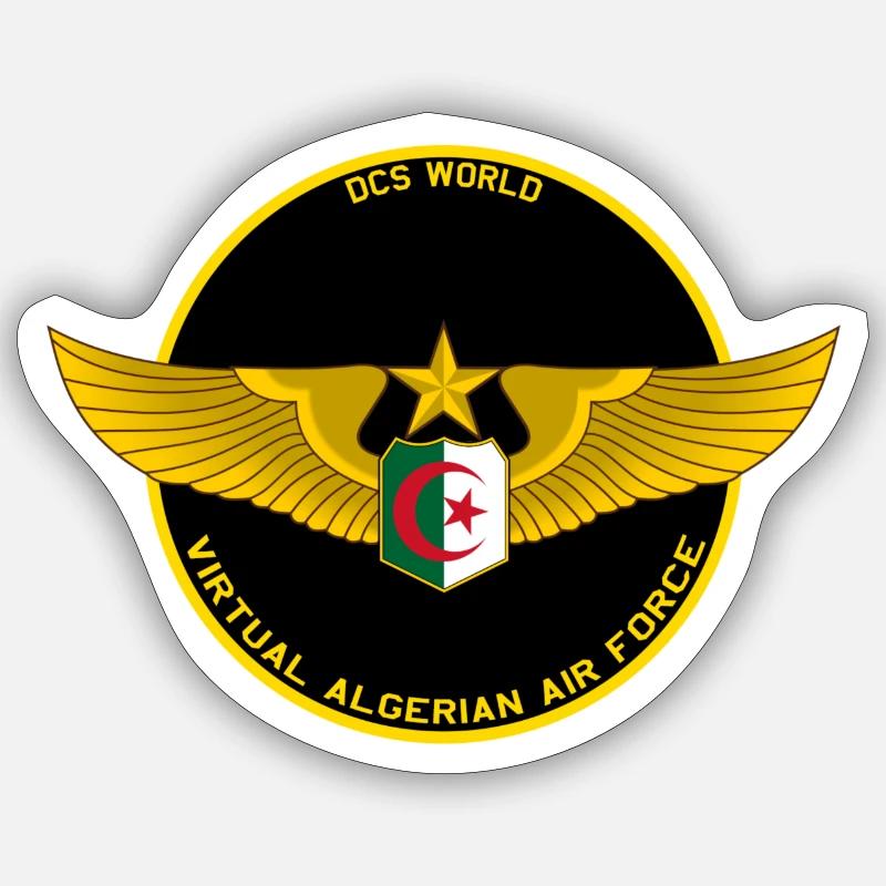 Virtual algerian air force - Sticker taille S (10 x 10 cm) - blanc mat