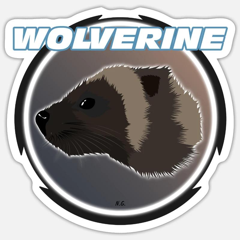 Wolverine - Sticker size S (10 x 10 cm) - white matte
