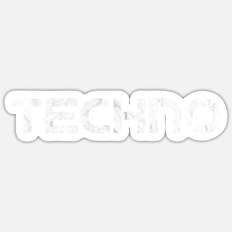 techno Sticker size S (10 x 10 cm)