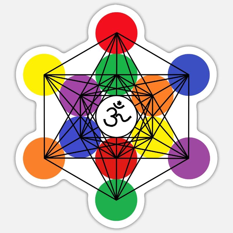 Metatron's Cube 1 - Sticker size S (10 x 10 cm) - white matte