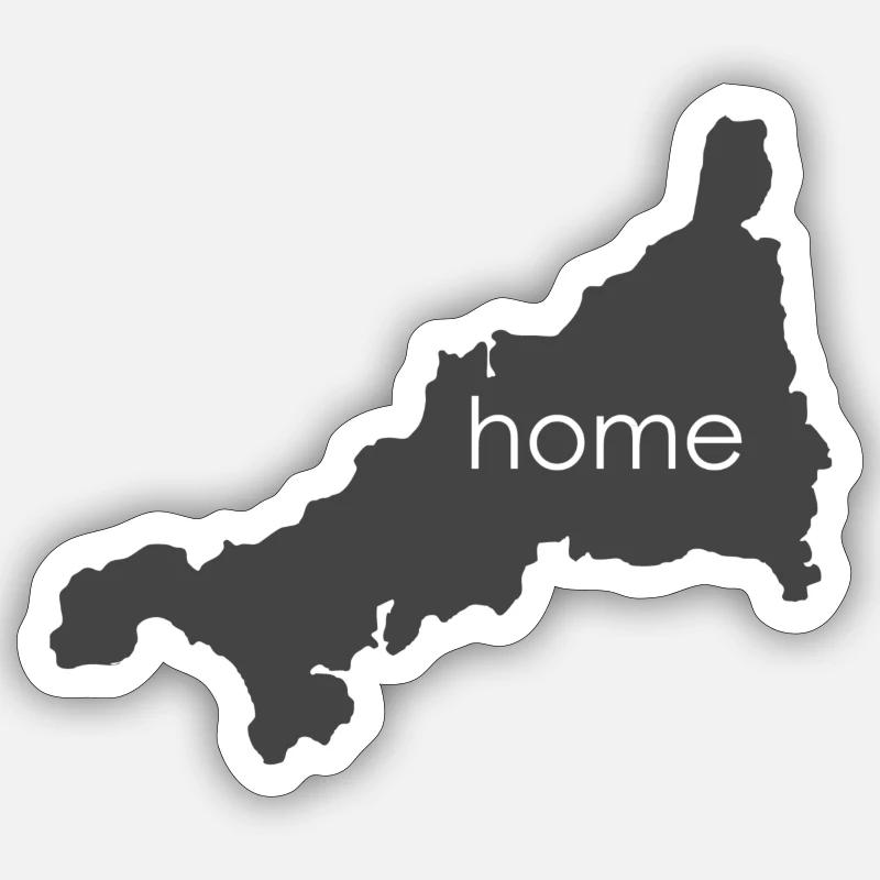 cornwall haus - Sticker Größe S (10 x 10 cm) - Mattweiß