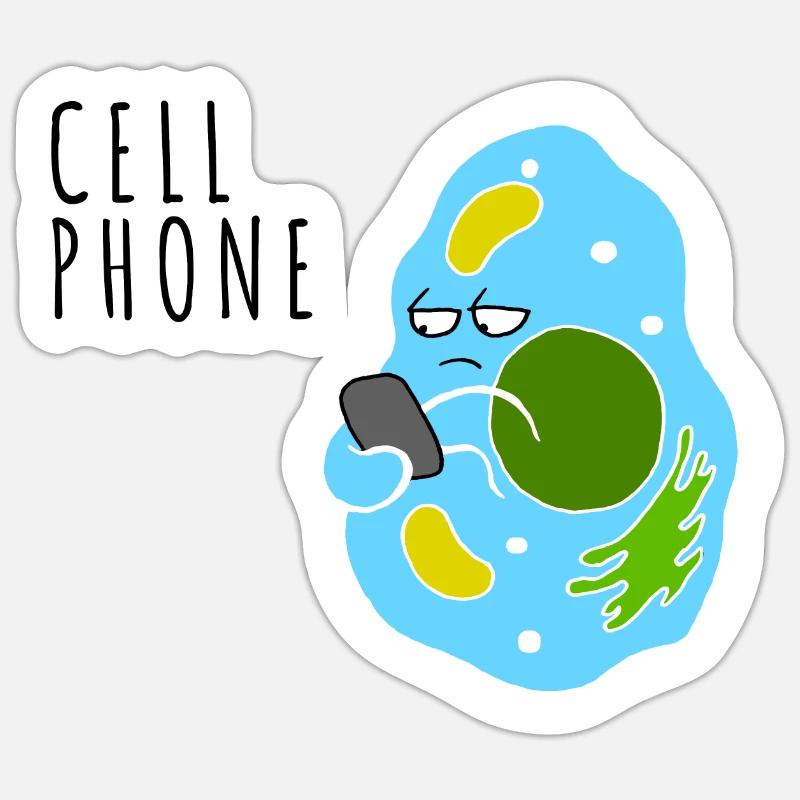Cell Phone - Sticker size S (10 x 10 cm) - white matte