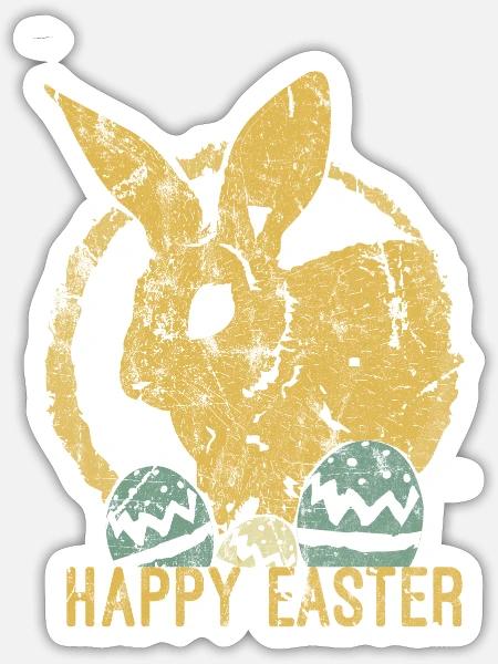 Ostern - Sticker Größe S (10 x 10 cm) - Mattweiß