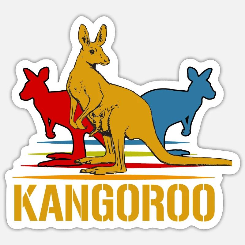 Kangaroo Sticker Größe S (10 x 10 cm)
