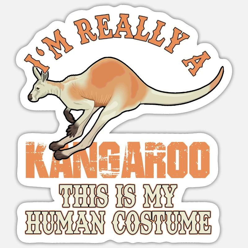 Kangaroo Sticker size S (10 x 10 cm)
