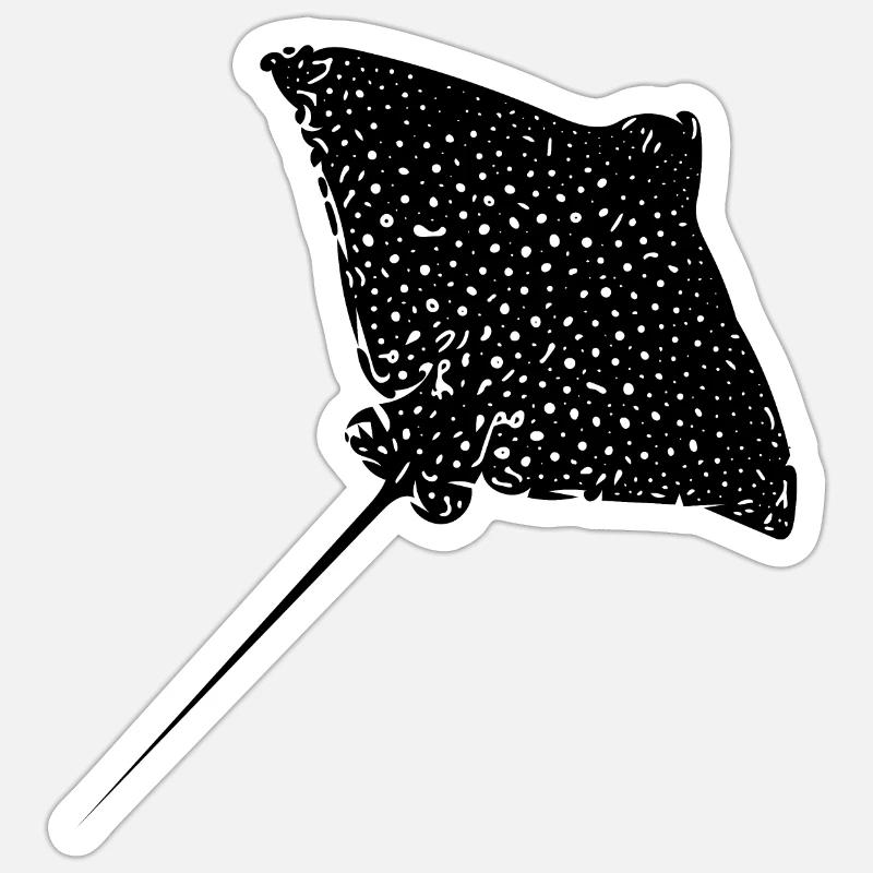 Eagle rays - Sticker size S (10 x 10 cm) - white matte