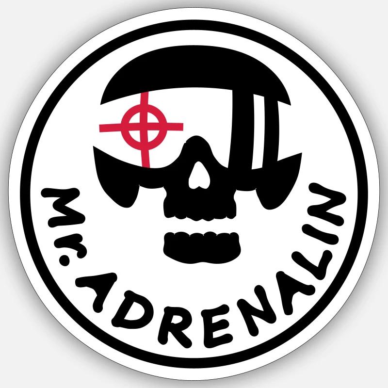 Mr. Adrenalin Sticker Größe S (10 x 10 cm)