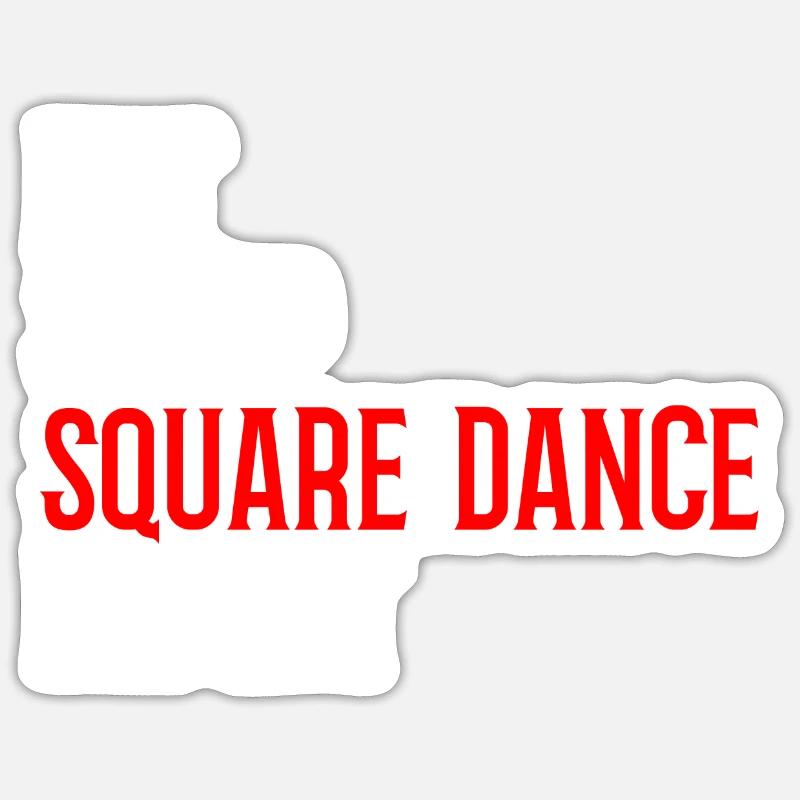 Square Dance - Sticker Größe S (10 x 10 cm) - Mattweiß