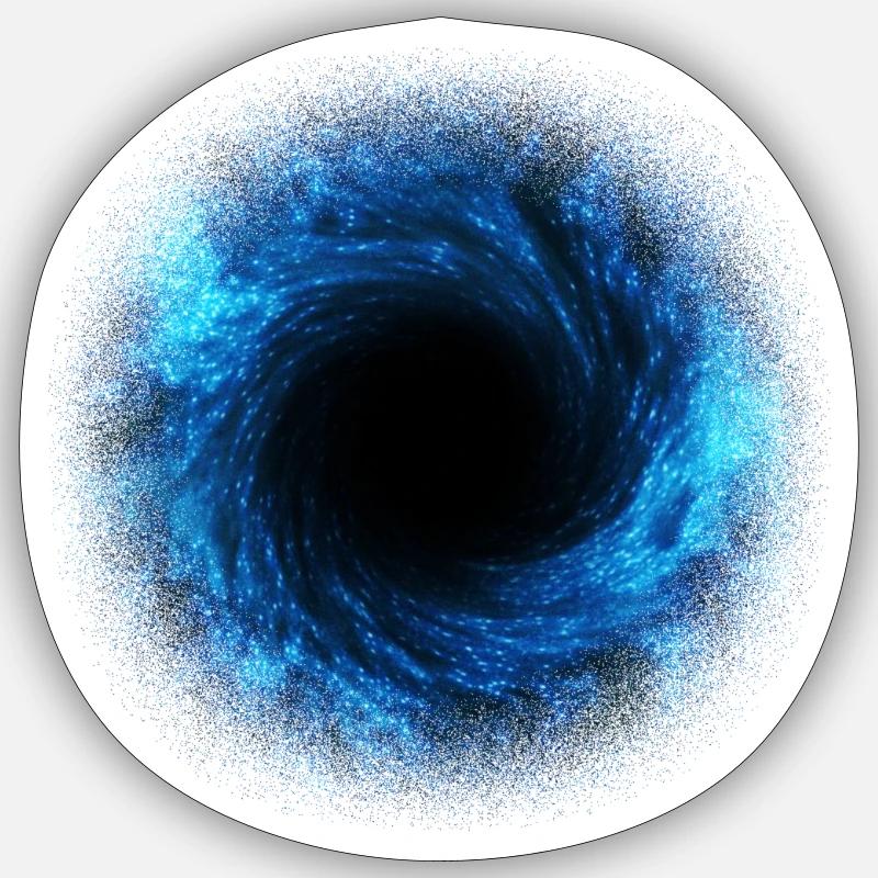 black hole - connection to the source, DD / - Sticker size S (10 x 10 cm) - white matte