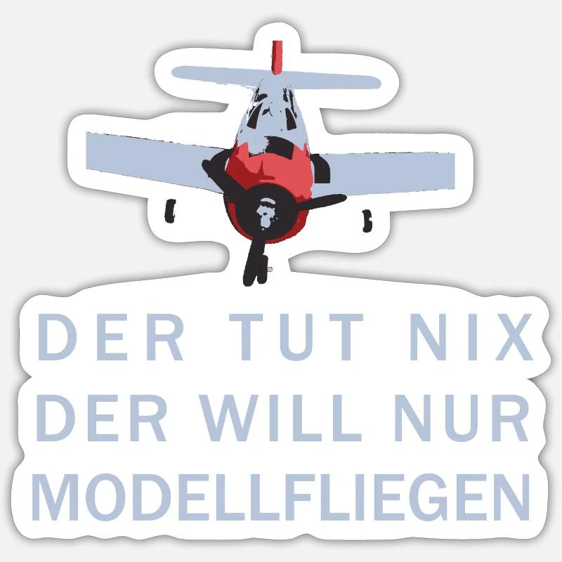 Model pilot - Sticker size S (10 x 10 cm) - white matte