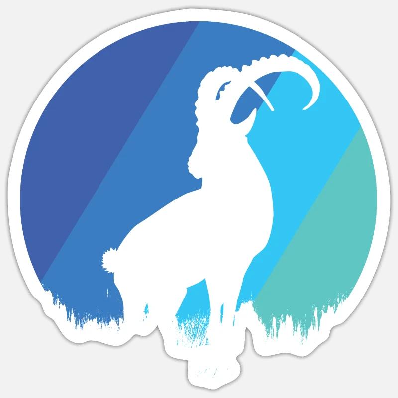 Steinbock Sticker Größe S (10 x 10 cm)
