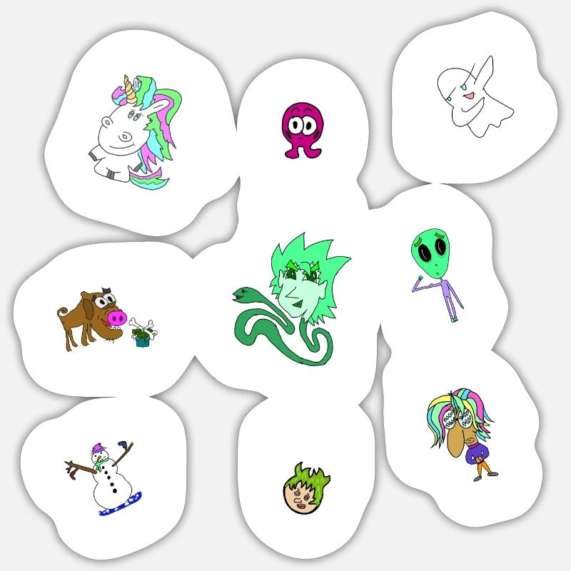 comicstyle caractère - Sticker taille S (10 x 10 cm) - blanc mat
