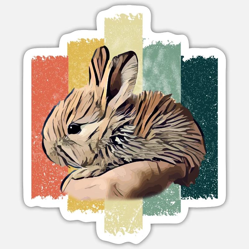 Rabbit Rabbit Gift Idea Sticker size S (10 x 10 cm)