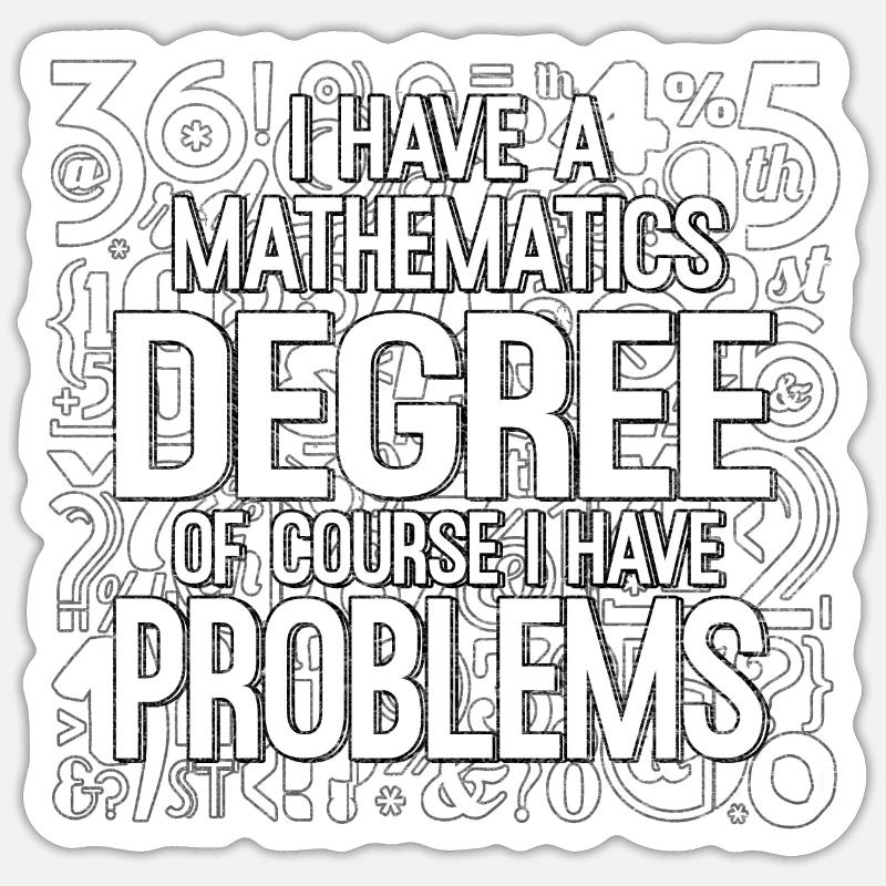 Mathématiciens - Sticker taille S (10 x 10 cm) - blanc mat