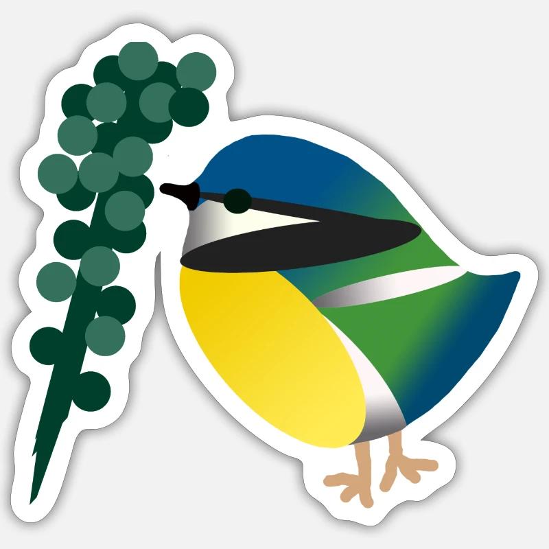 vogel - Sticker Größe S (10 x 10 cm) - Mattweiß