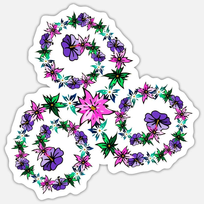 TRISKEL - Sticker taille S (10 x 10 cm) - blanc mat