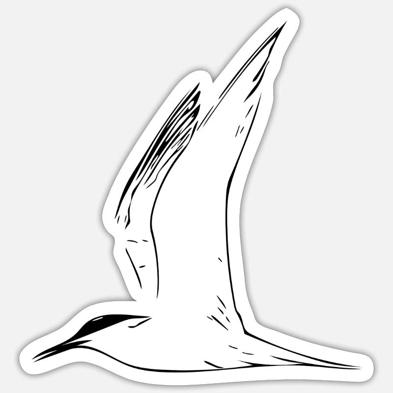 gull - Sticker size S (10 x 10 cm) - white matte