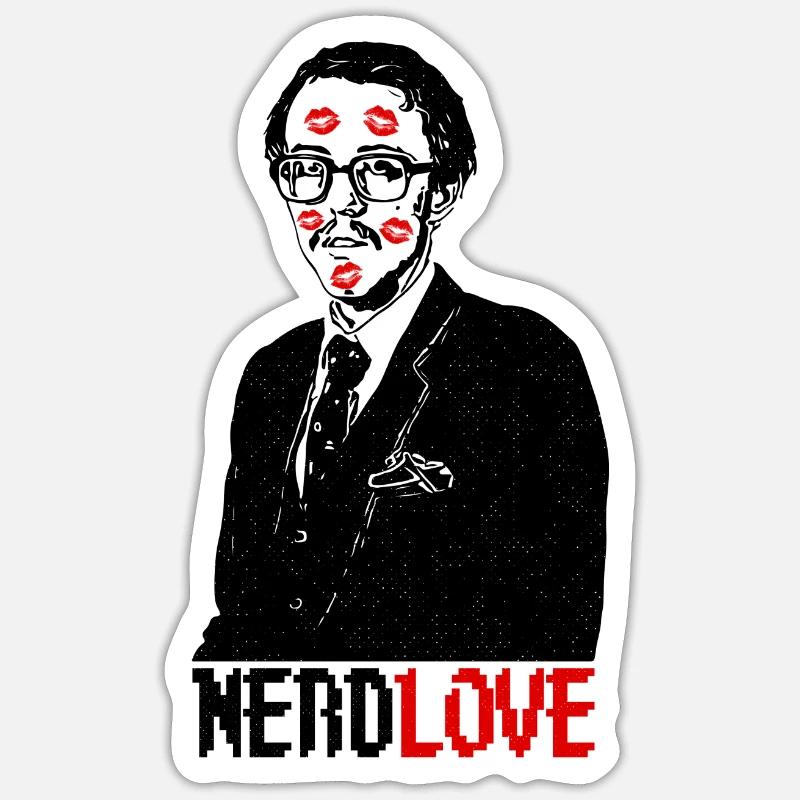 Nerd Geek Computerfreak Love - Sticker size S (10 x 10 cm) - white matte
