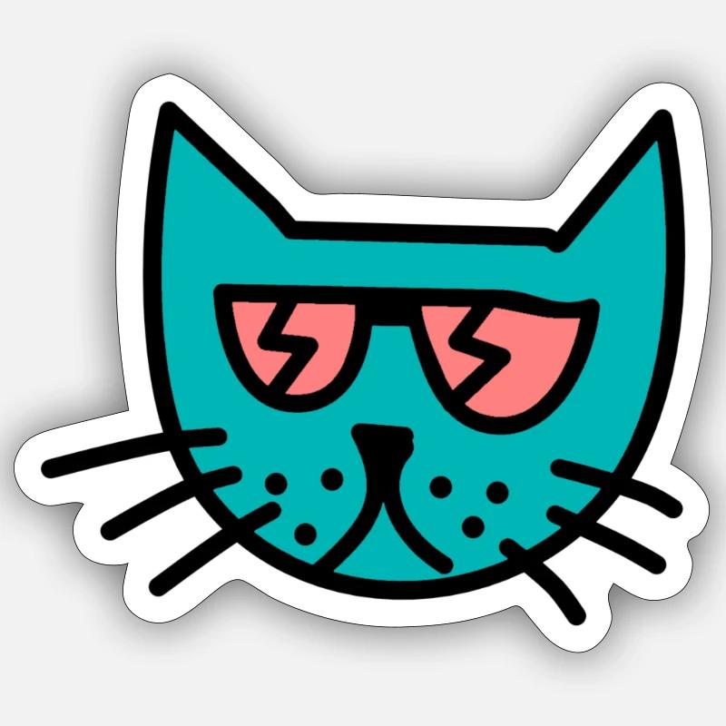 Chat - Chat élégant Sticker taille S (10 x 10 cm)