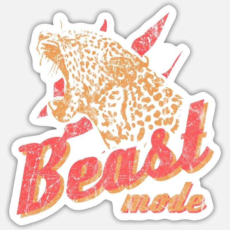 leopard - Sticker size S (10 x 10 cm) - white matte