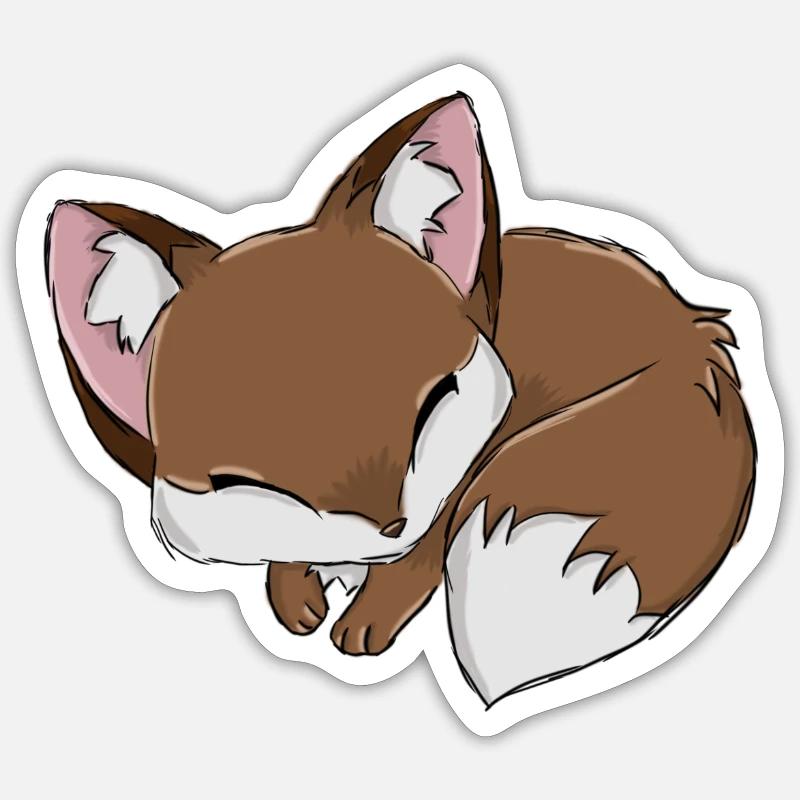Fox - Sticker size S (10 x 10 cm) - white matte