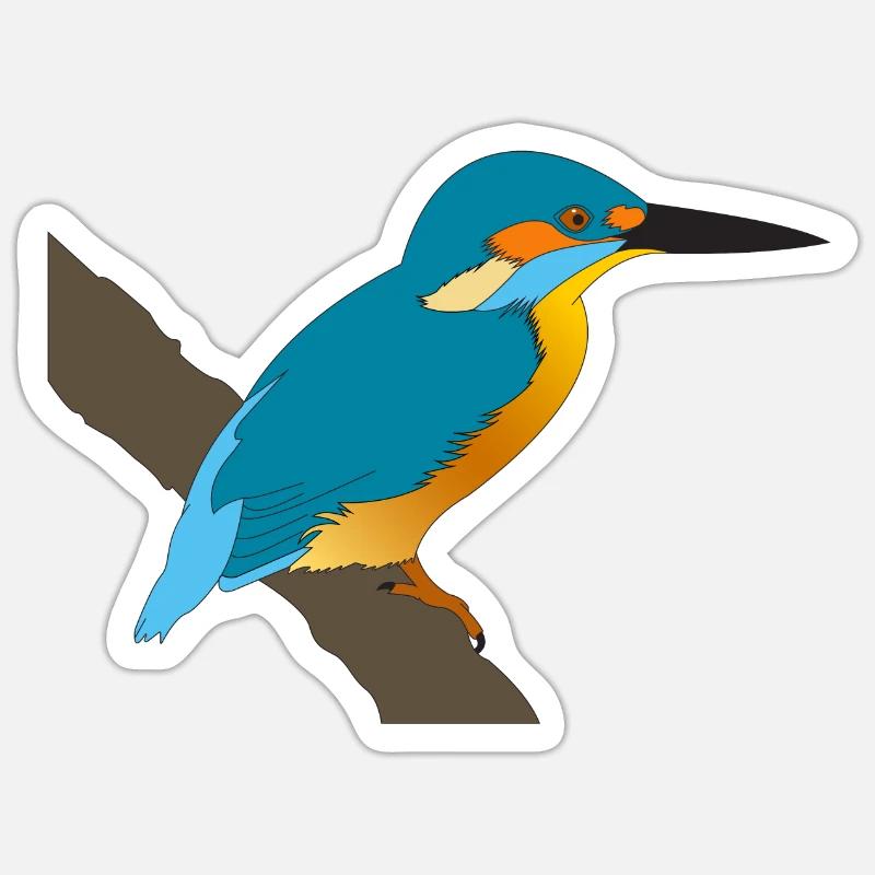 Oiseau de glace - Sticker taille S (10 x 10 cm) - blanc mat