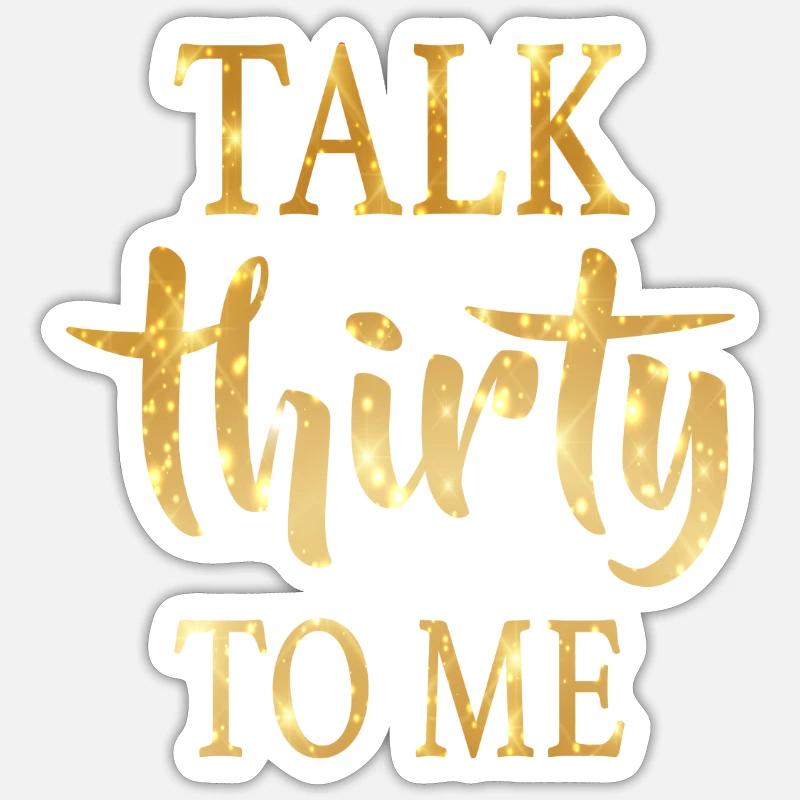 30 ans - Sticker taille S (10 x 10 cm) - blanc mat