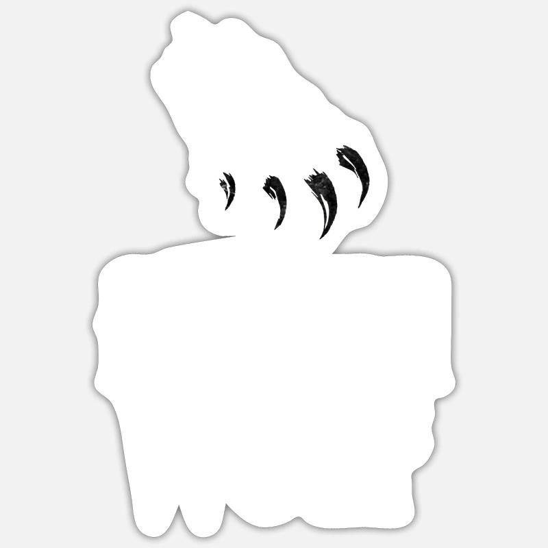 Alpha Wolf - Sticker Größe S (10 x 10 cm) - Mattweiß