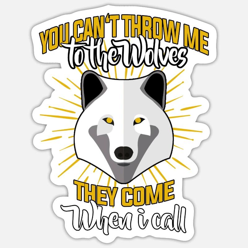 Lobos lobos - Sticker størrelse S (10 x 10 cm) - mat hvid