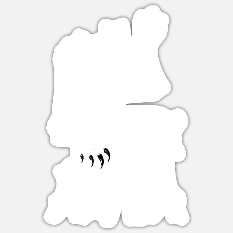 Wolf Wölfe - Ich bin der Alpha - Sticker Größe S (10 x 10 cm) - Mattweiß