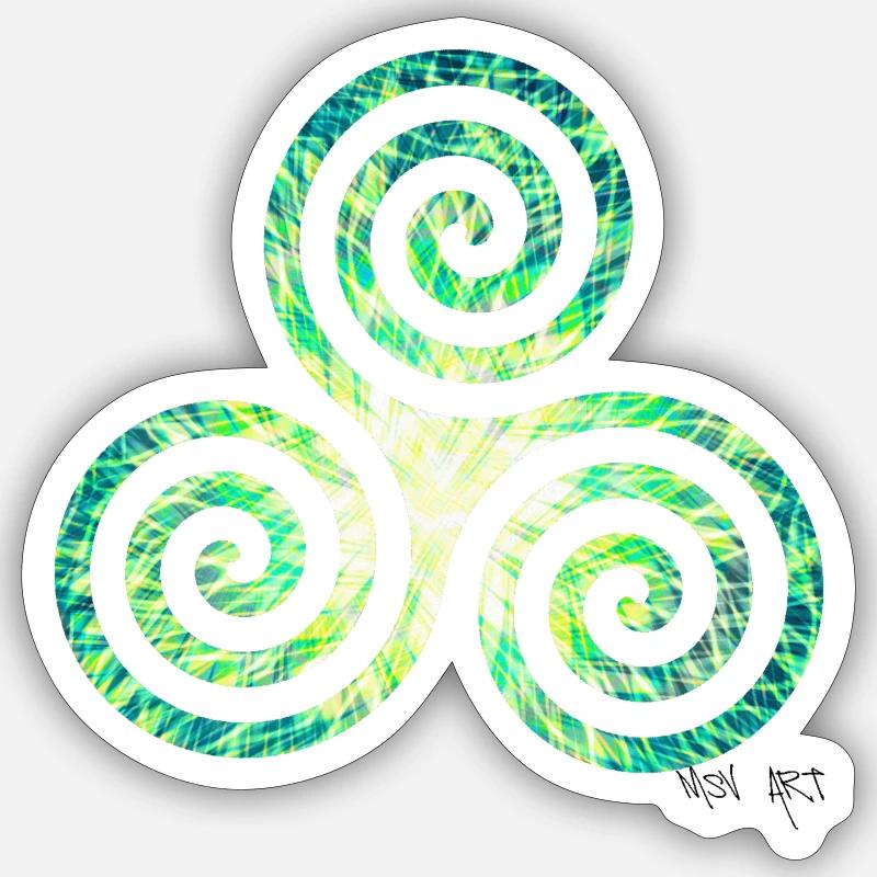 triskell - Sticker taille S (10 x 10 cm) - blanc mat