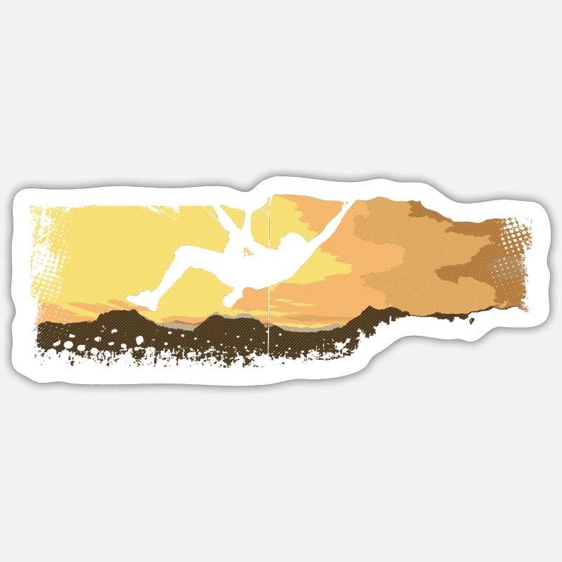 Extremklettern Klettern extreme climbing Bouldern Sticker Größe S (10 x 10 cm)