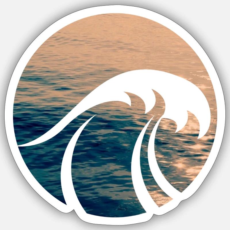 wave Sticker size S (10 x 10 cm)