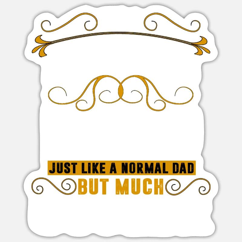 Fechten Schwertkampf Dad - Sticker Größe S (10 x 10 cm) - Mattweiß